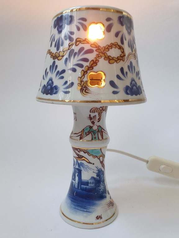 kleine Porzellanlampe - Upcycling