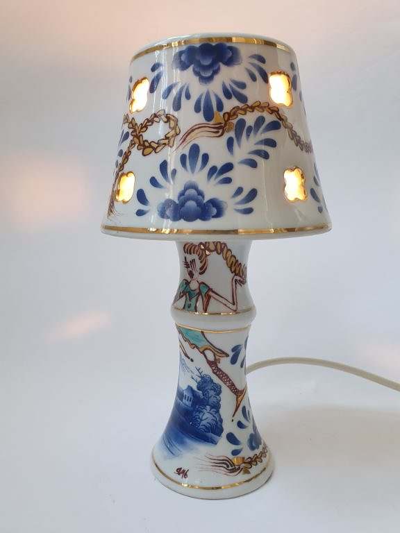 kleine Porzellanlampe - Upcycling